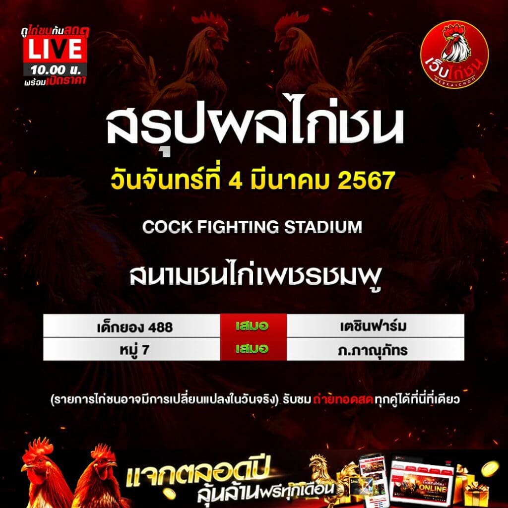 ไฮไลท์ไก่ชนวันนี้040367