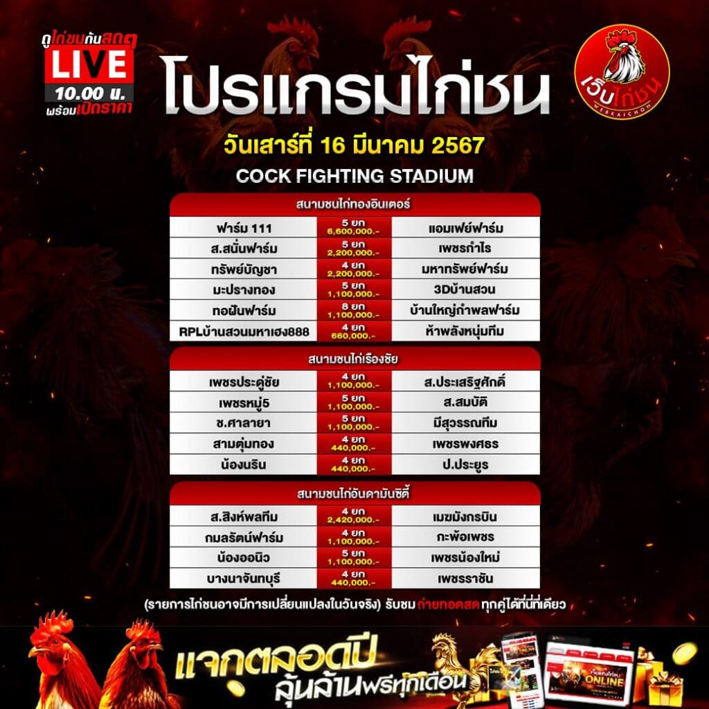 ตารางต่อรองไก่ชน160367